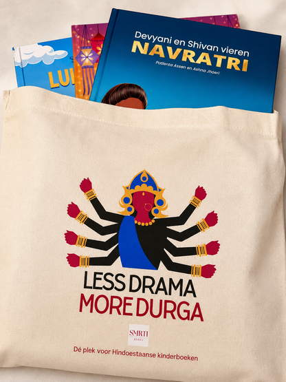Less Drama - More Durga katoenen tas