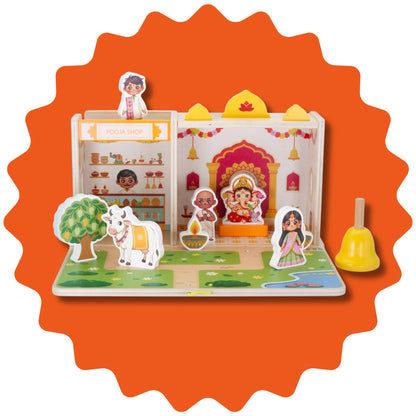 Little Banyan Mandir Poppenhuis - Ganesh editie