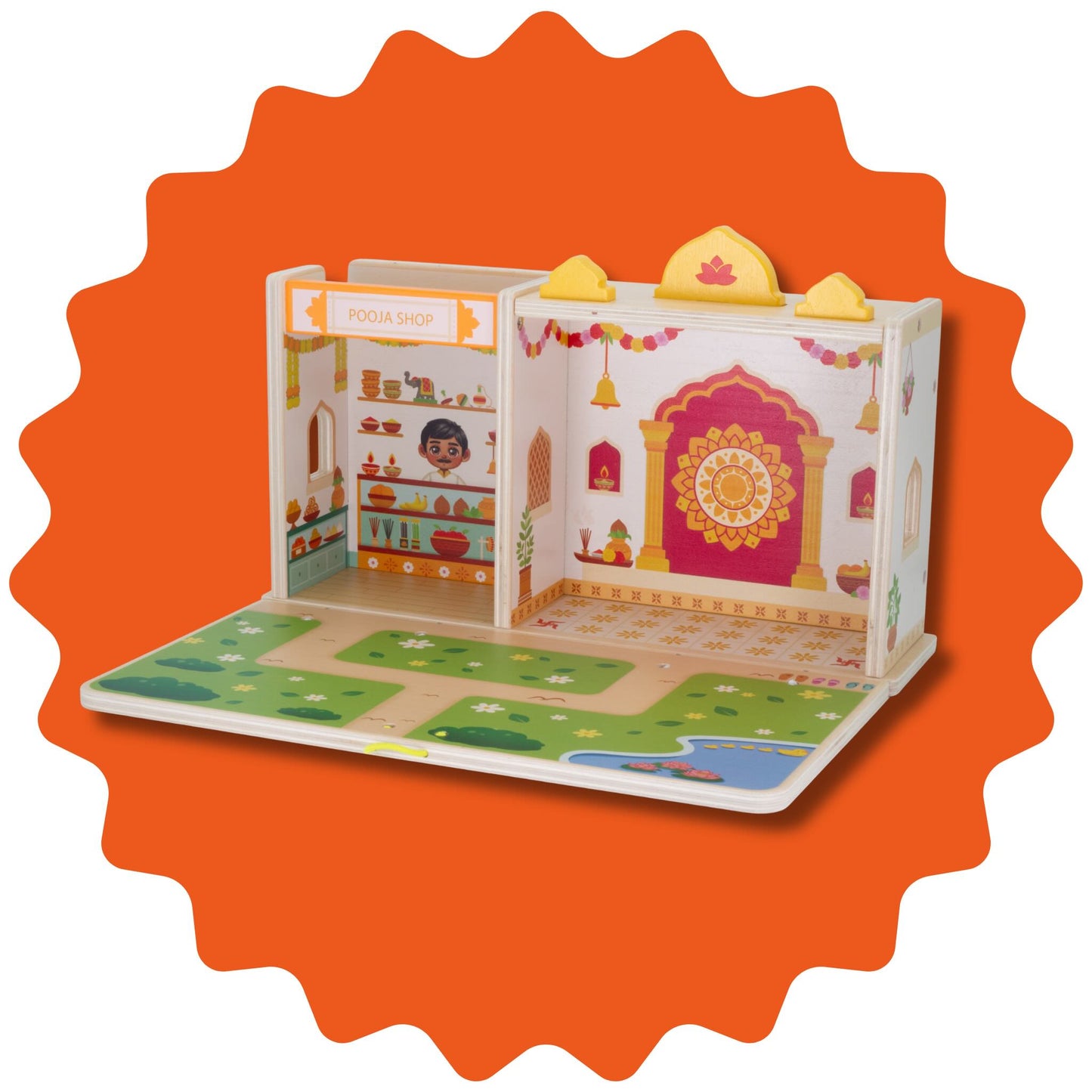 Little Banyan Mandir Poppenhuis - Ganesh editie