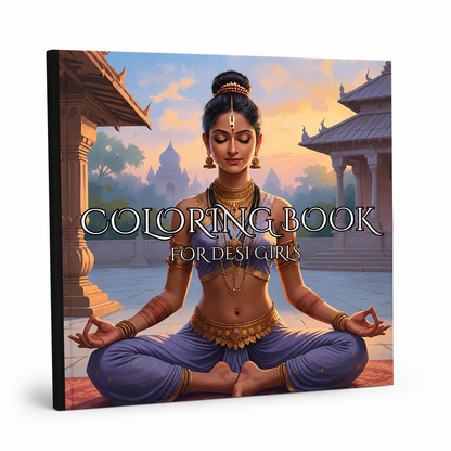 Kleurboek voor Desi Girls - Yoga editie