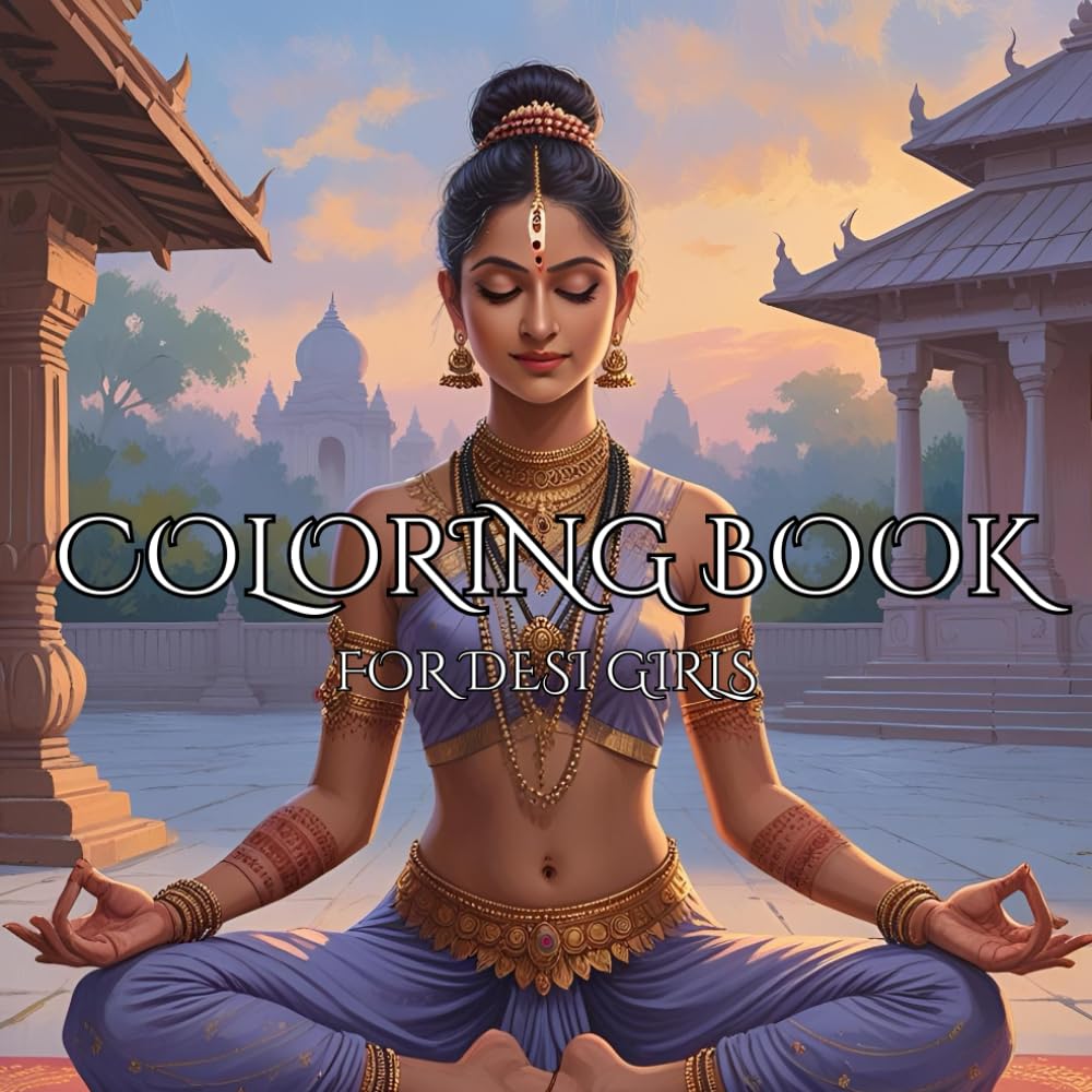 Kleurboek voor Desi Girls - Yoga editie