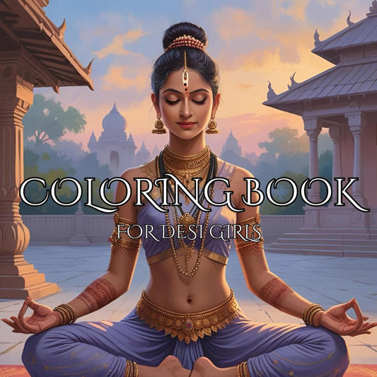 Kleurboek voor Desi Girls - Yoga editie